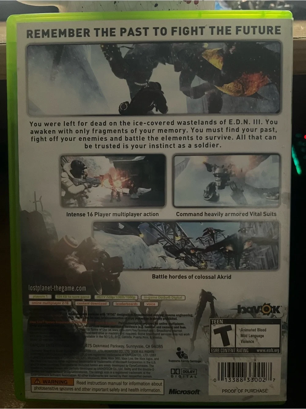 Microsoft Xbox 360 Lost Planet: Extreme Condition - Green Case